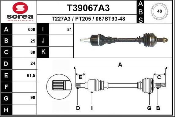 EAI T39067A3 - Pogonska osovina www.molydon.hr