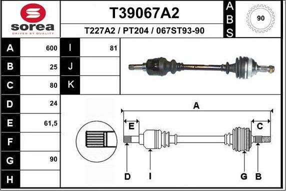 EAI T39067A2 - Pogonska osovina www.molydon.hr