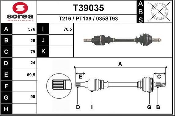 EAI T39035 - Pogonska osovina www.molydon.hr