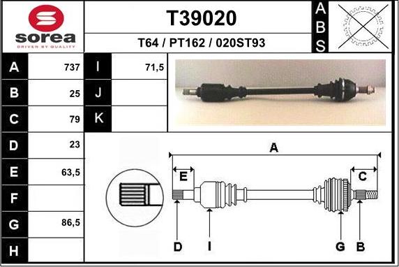 EAI T39020 - Pogonska osovina www.molydon.hr