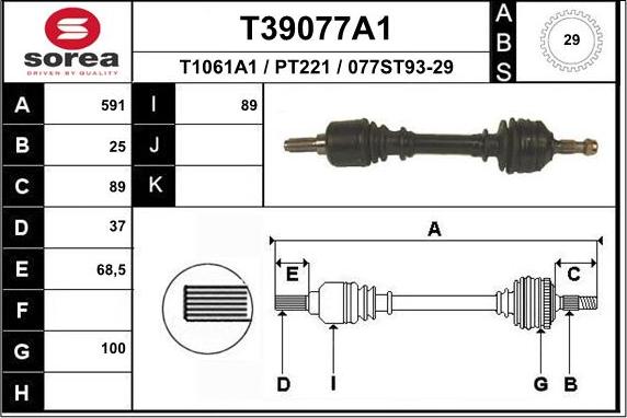 EAI T39077A1 - Pogonska osovina www.molydon.hr