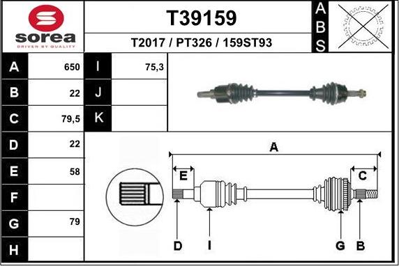 EAI T39159 - Pogonska osovina www.molydon.hr