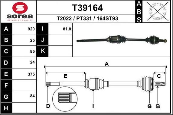 EAI T39164 - Pogonska osovina www.molydon.hr