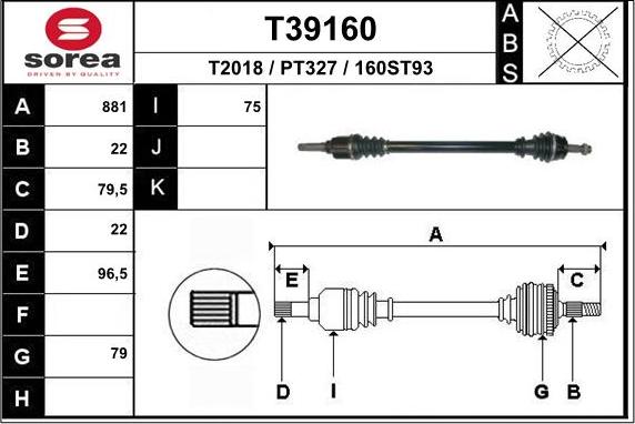 EAI T39160 - Pogonska osovina www.molydon.hr