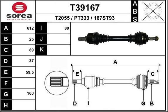 EAI T39167 - Pogonska osovina www.molydon.hr