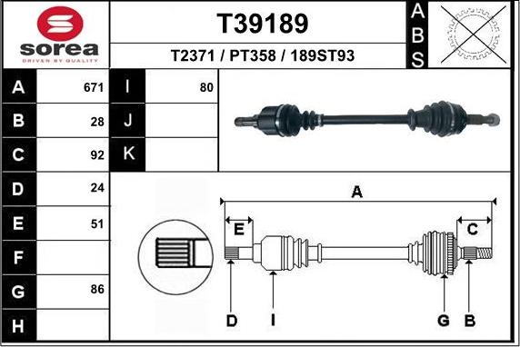 EAI T39189 - Pogonska osovina www.molydon.hr