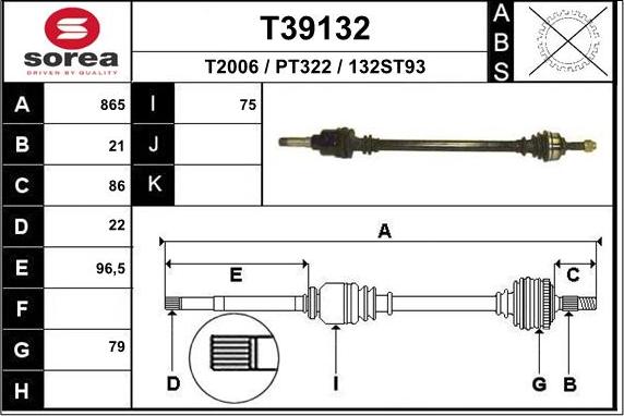 EAI T39132 - Pogonska osovina www.molydon.hr