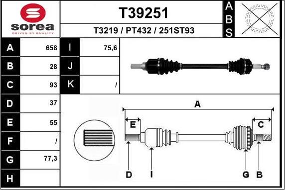 EAI T39251 - Pogonska osovina www.molydon.hr