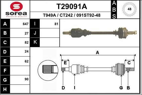 EAI T29091A - Pogonska osovina www.molydon.hr