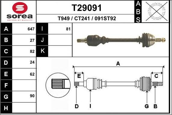 EAI T29091 - Pogonska osovina www.molydon.hr