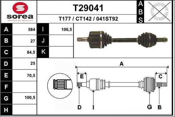 EAI T29041 - Pogonska osovina www.molydon.hr