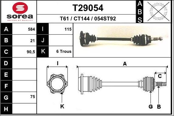 EAI T29054 - Pogonska osovina www.molydon.hr