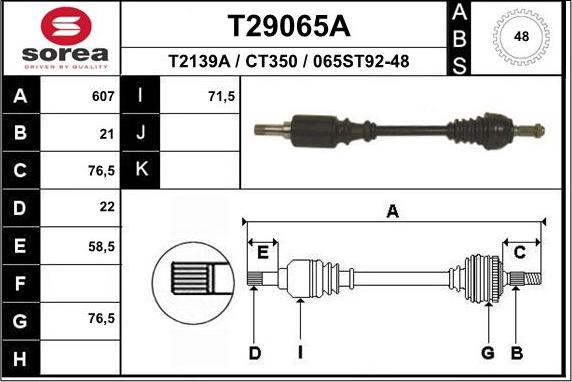 EAI T29065A - Pogonska osovina www.molydon.hr