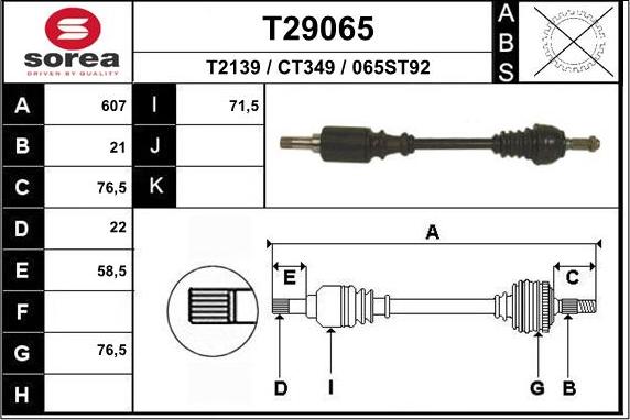 EAI T29065 - Pogonska osovina www.molydon.hr