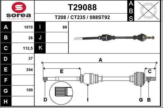 EAI T29088 - Pogonska osovina www.molydon.hr