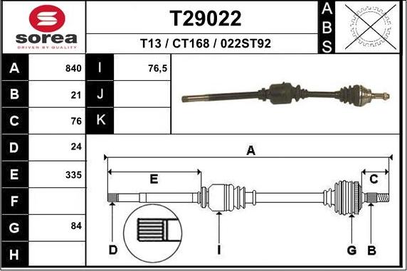 EAI T29022 - Pogonska osovina www.molydon.hr