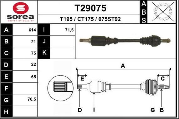 EAI T29075 - Pogonska osovina www.molydon.hr