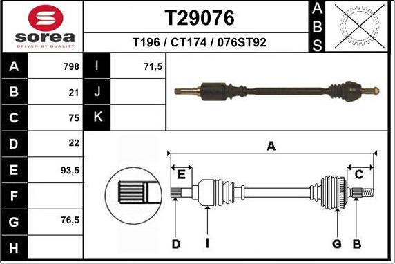 EAI T29076 - Pogonska osovina www.molydon.hr