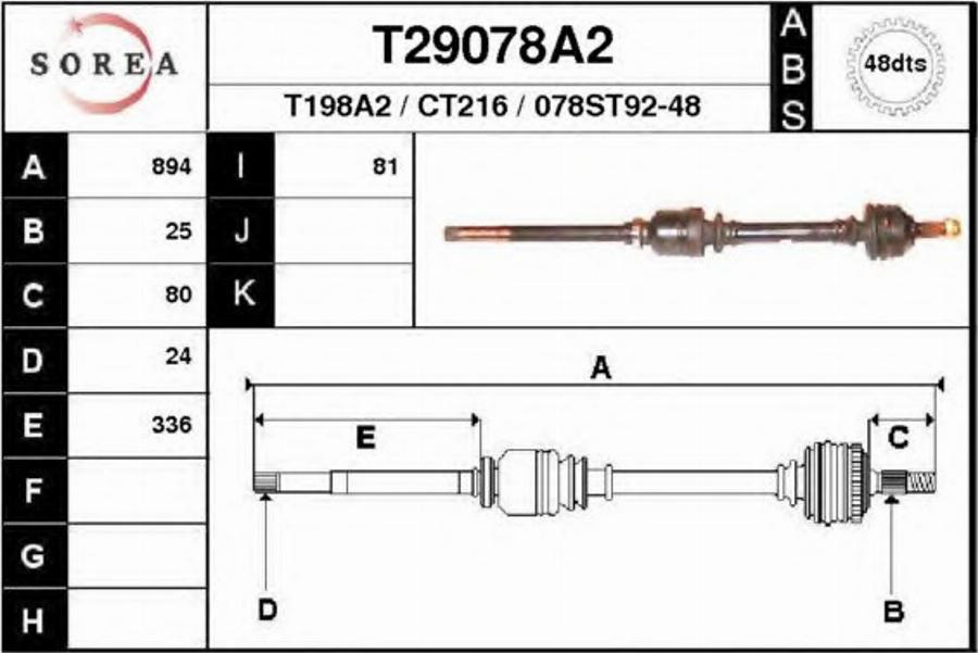 EAI T29078A2 - Pogonska osovina www.molydon.hr