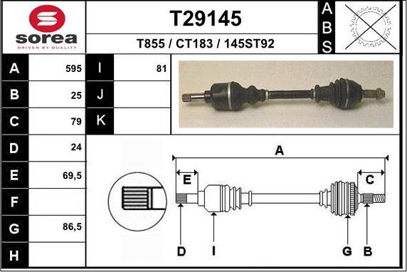 EAI T29145 - Pogonska osovina www.molydon.hr