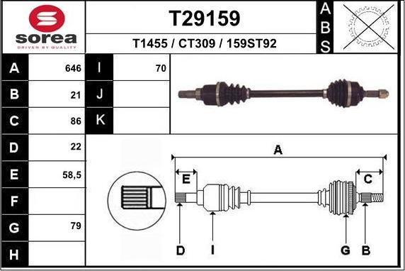 EAI T29159 - Pogonska osovina www.molydon.hr