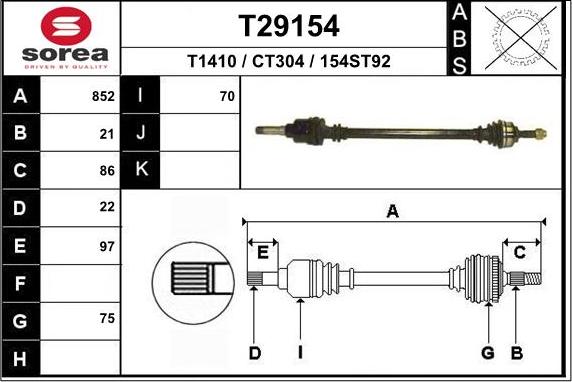 EAI T29154 - Pogonska osovina www.molydon.hr