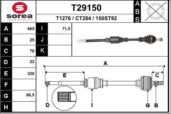 EAI T29150 - Pogonska osovina www.molydon.hr