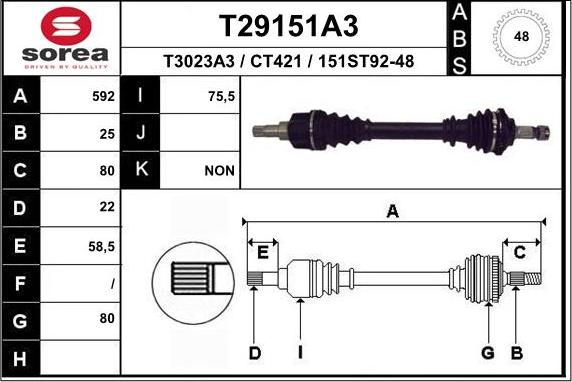 EAI T29151A3 - Pogonska osovina www.molydon.hr