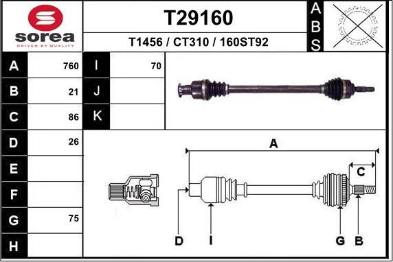 EAI T29160 - Pogonska osovina www.molydon.hr