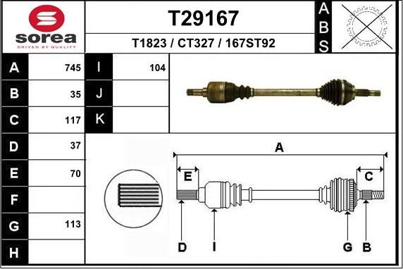 EAI T29167 - Pogonska osovina www.molydon.hr