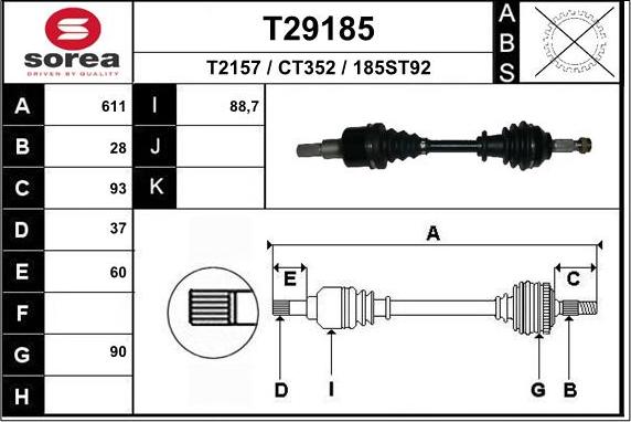 EAI T29185 - Pogonska osovina www.molydon.hr