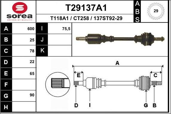 EAI T29137A1 - Pogonska osovina www.molydon.hr