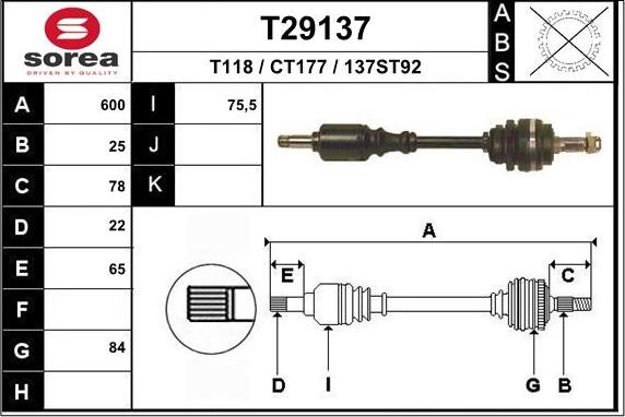 EAI T29137 - Pogonska osovina www.molydon.hr