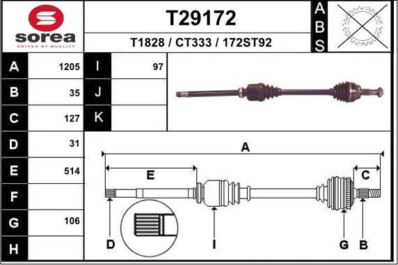 EAI T29172 - Pogonska osovina www.molydon.hr