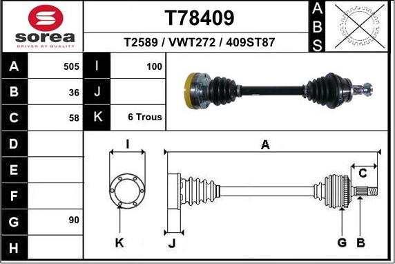 EAI T78409 - Pogonska osovina www.molydon.hr