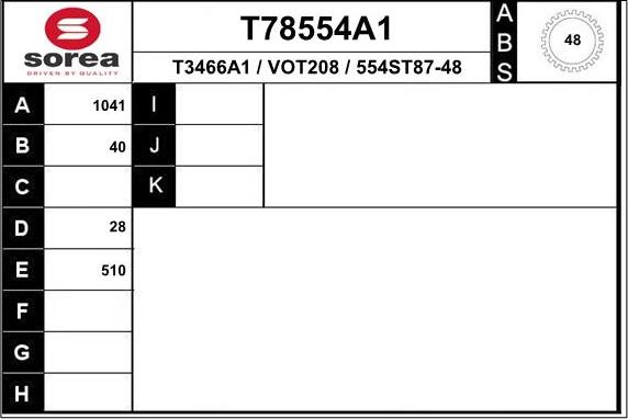 EAI T78554A1 - Pogonska osovina www.molydon.hr