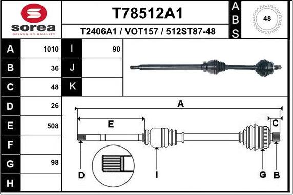 EAI T78512A1 - Pogonska osovina www.molydon.hr