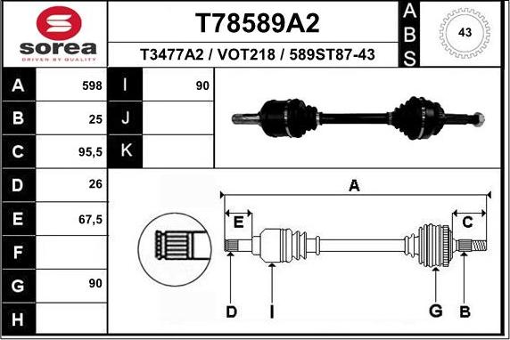 EAI T78589A2 - Pogonska osovina www.molydon.hr