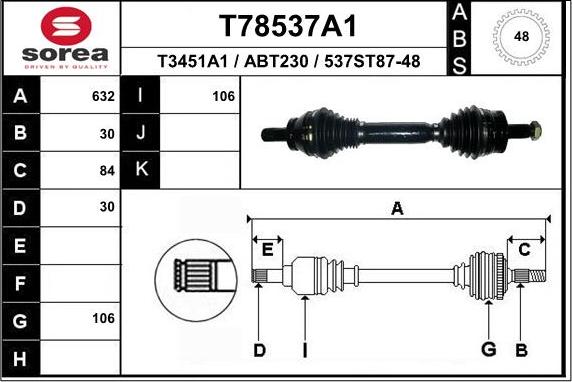 EAI T78537A1 - Pogonska osovina www.molydon.hr