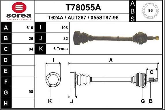 EAI T78055A - Pogonska osovina www.molydon.hr