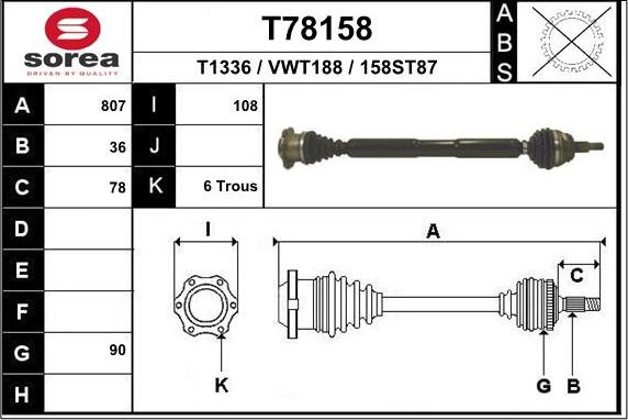 EAI T78158 - Pogonska osovina www.molydon.hr