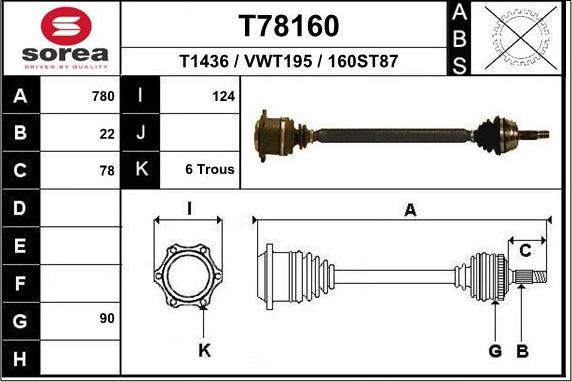 EAI T78160 - Pogonska osovina www.molydon.hr