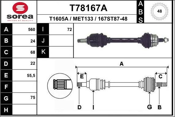 EAI T78167A - Pogonska osovina www.molydon.hr