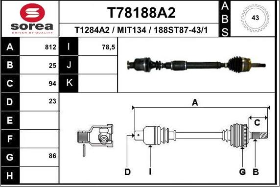 EAI T78188A2 - Pogonska osovina www.molydon.hr