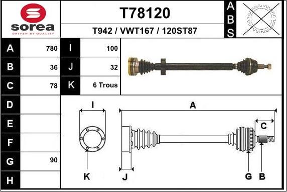 EAI T78120 - Pogonska osovina www.molydon.hr