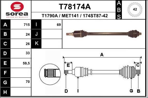 EAI T78174A - Pogonska osovina www.molydon.hr