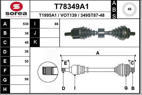 EAI T78349A1 - Pogonska osovina www.molydon.hr