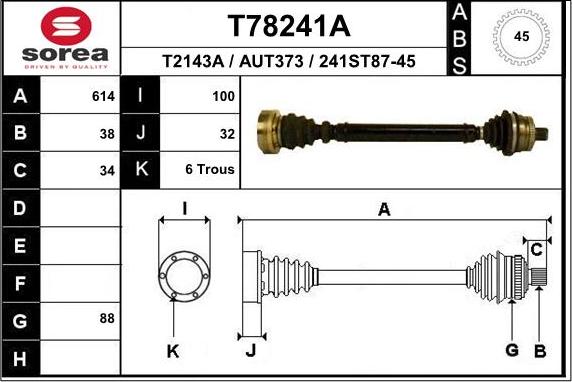 EAI T78241A - Pogonska osovina www.molydon.hr