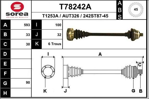 EAI T78242A - Pogonska osovina www.molydon.hr