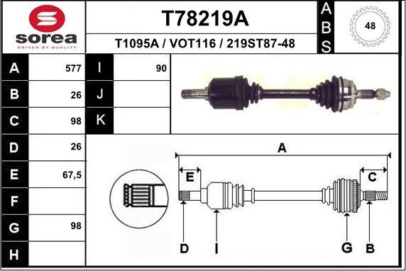 EAI T78219A - Pogonska osovina www.molydon.hr